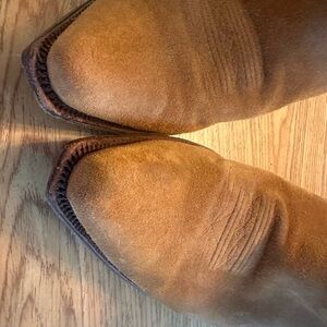 Heritage Tan Suede Cowboy Boots